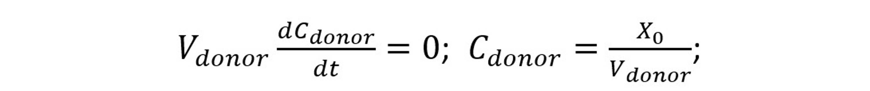 At time 0, the drug concentration in the donor compartment is considered to be approximately equal to the initial concentration