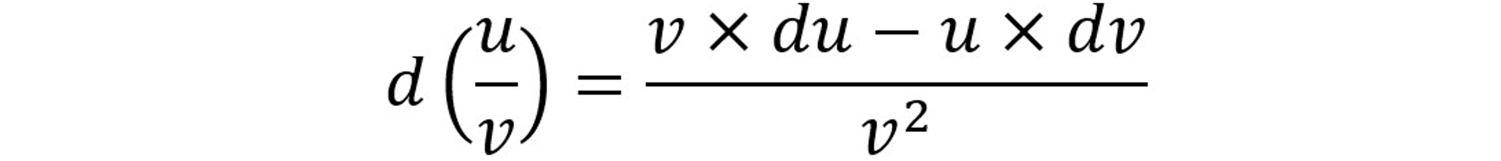 Arithmetic rules of differentiation