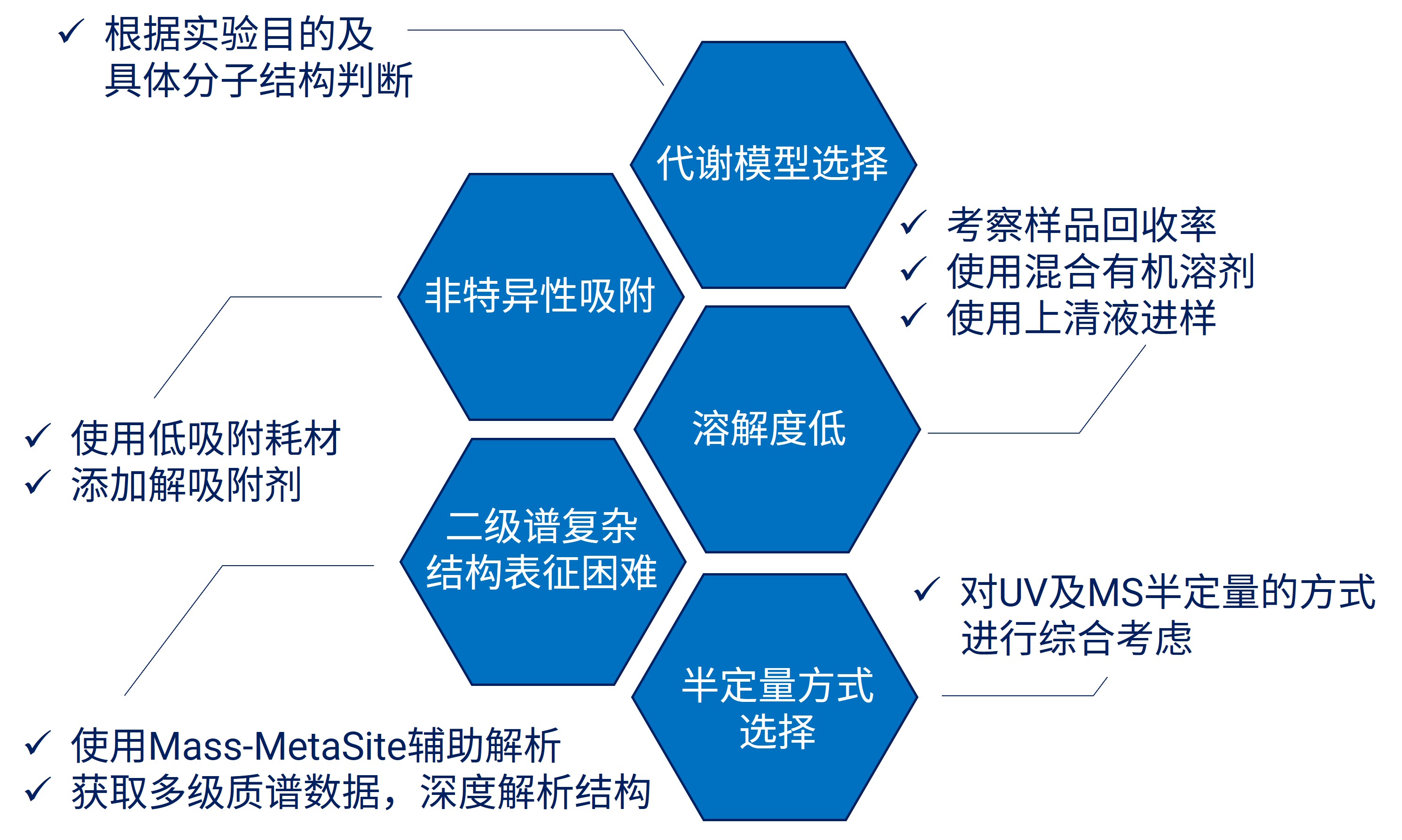 PROTAC代谢产物鉴定研究的挑战及解决策略图