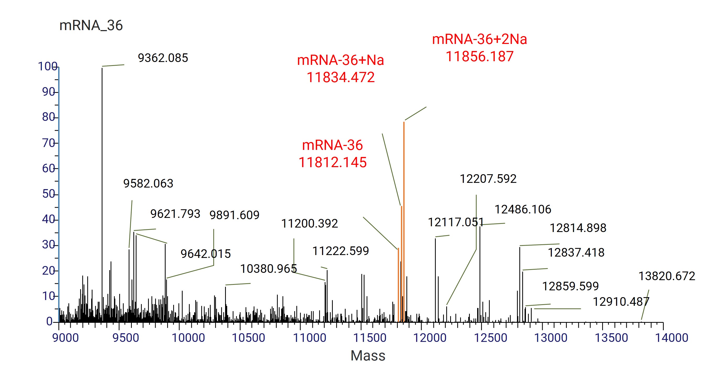 mRNA-36反卷积质谱