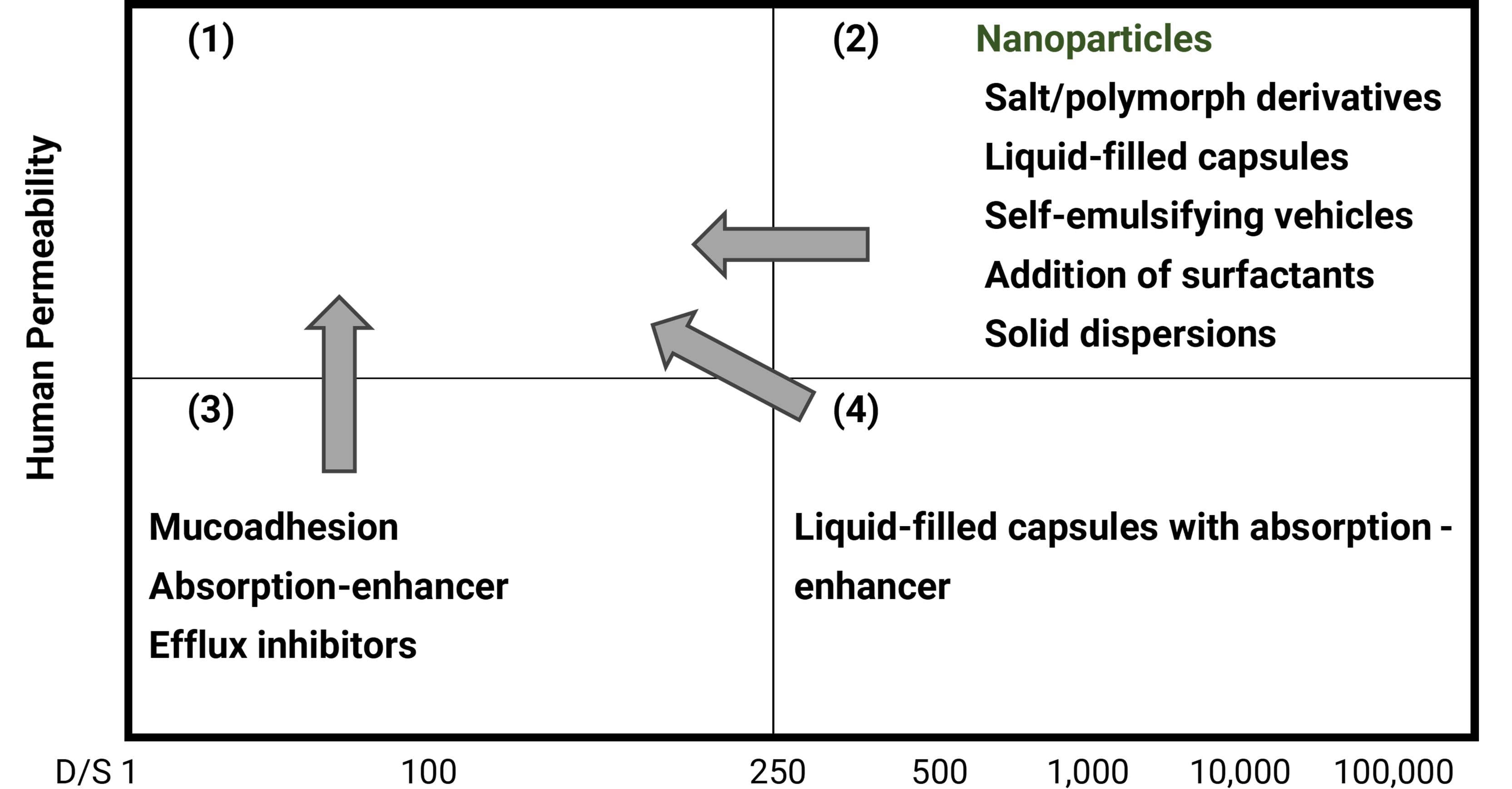 Optimization strategies for BCS class II-IV drugs