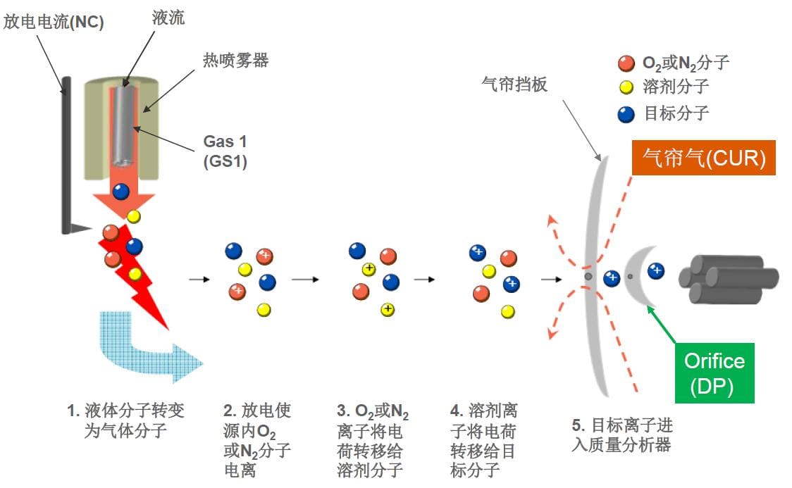 大气压化学电离示意图