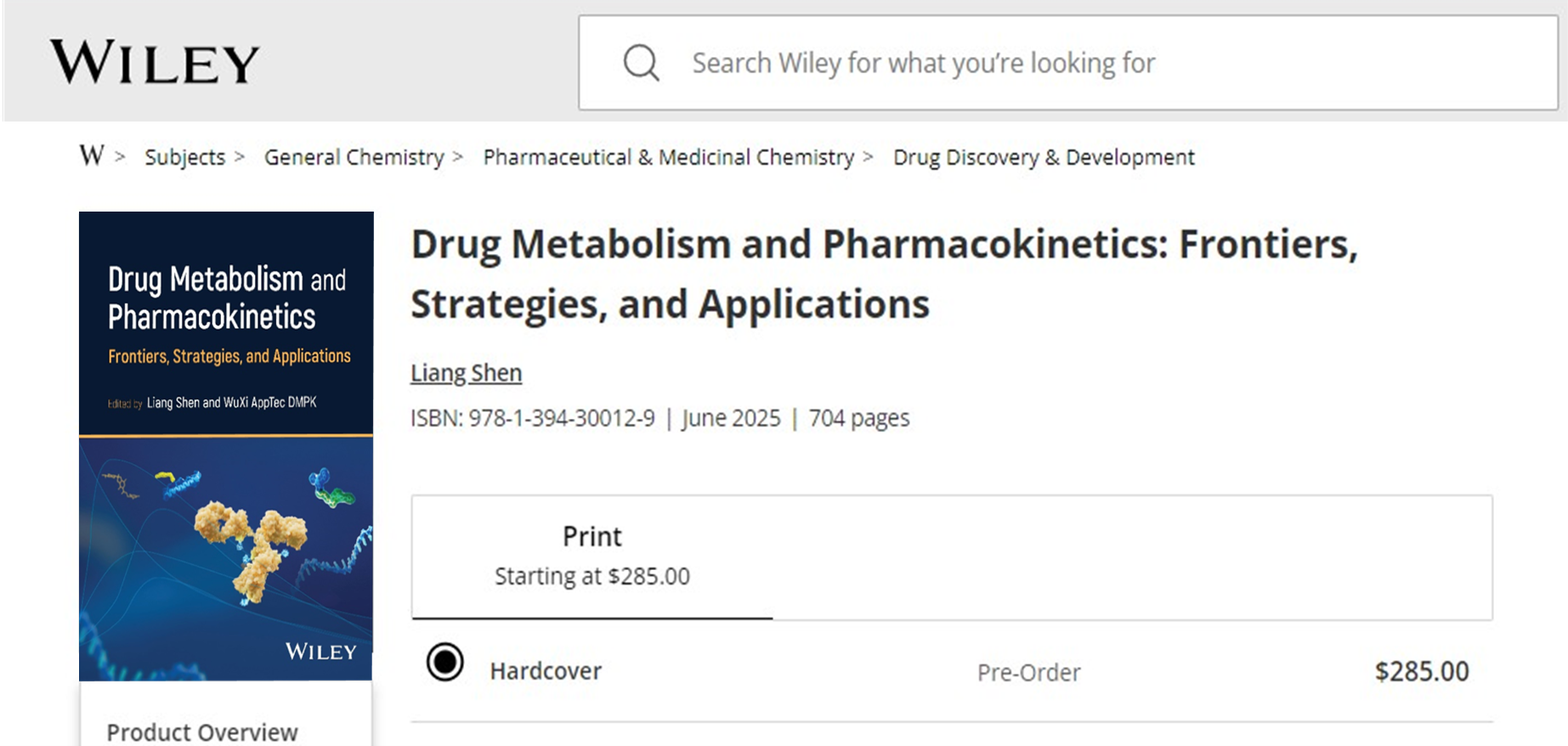 Drug Metabolism and Pharmacokinetics: Frontiers, Strategies,and Applications Drug Metabolism and Pharmacokinetics: Frontiers, Strategies,and Applications