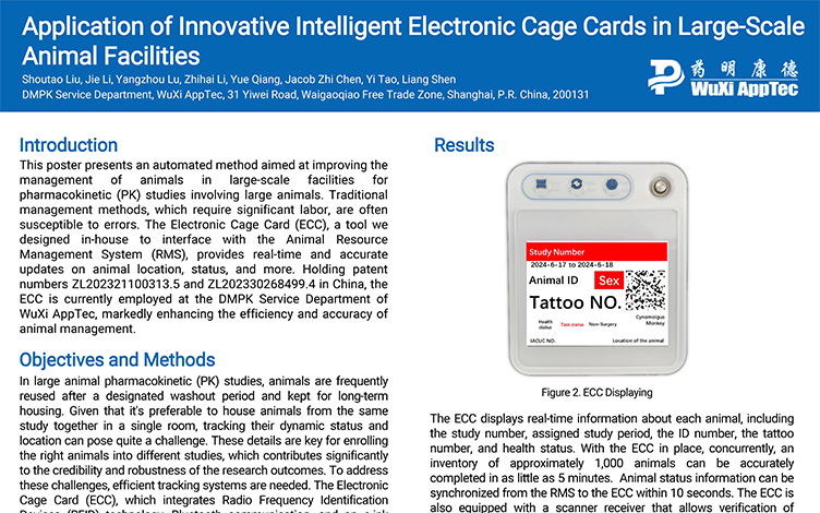 Application of Innovative Intelligent Electronic Cage Cards in Large-Scale Animal Facilities