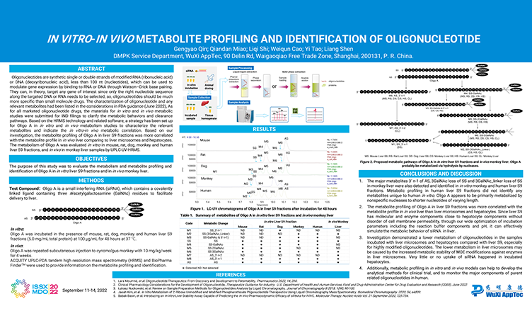 In Vitro-In Vivo Metabolite Profiling and Identification of Oligonucleotide