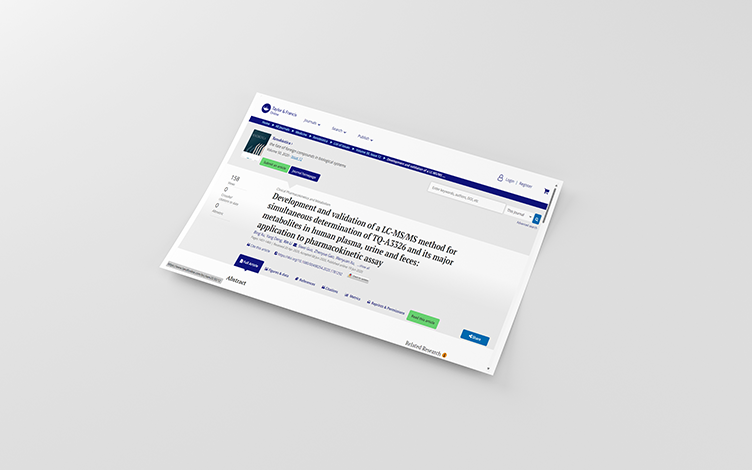 Development and Validation of a LC-MS/MS Method for Simultaneous Determination of TQ-A3326 and Its Major Metabolites in Human Plasma, Urine and Feces: Application to Pharmacokinetic Assay